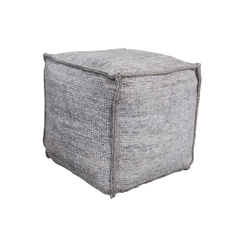 Contemporary Lia Gray Pouf. Picture 1