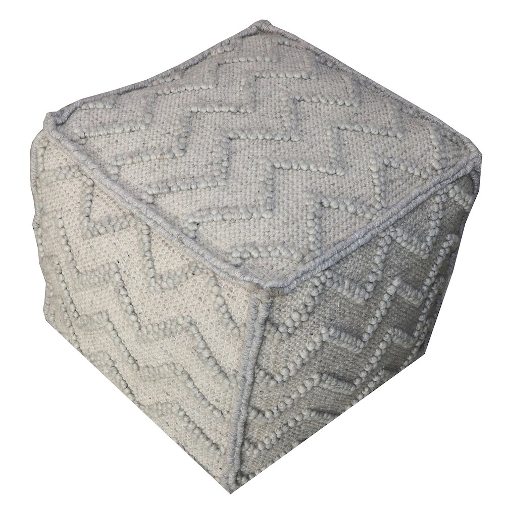 Contemporary Garnet Pouf in Stone. Picture 3