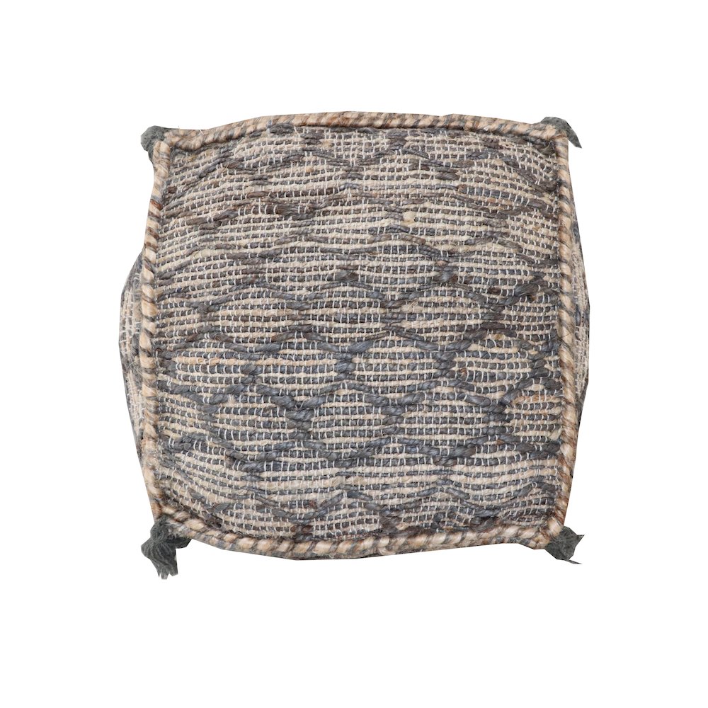 Contemporary Circe Pouf in Taupe. Picture 2