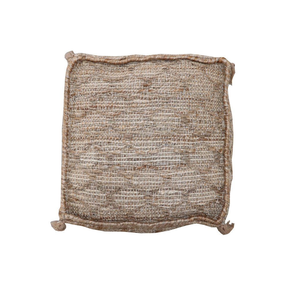 Contemporary Circe Pouf in Hemp. Picture 2