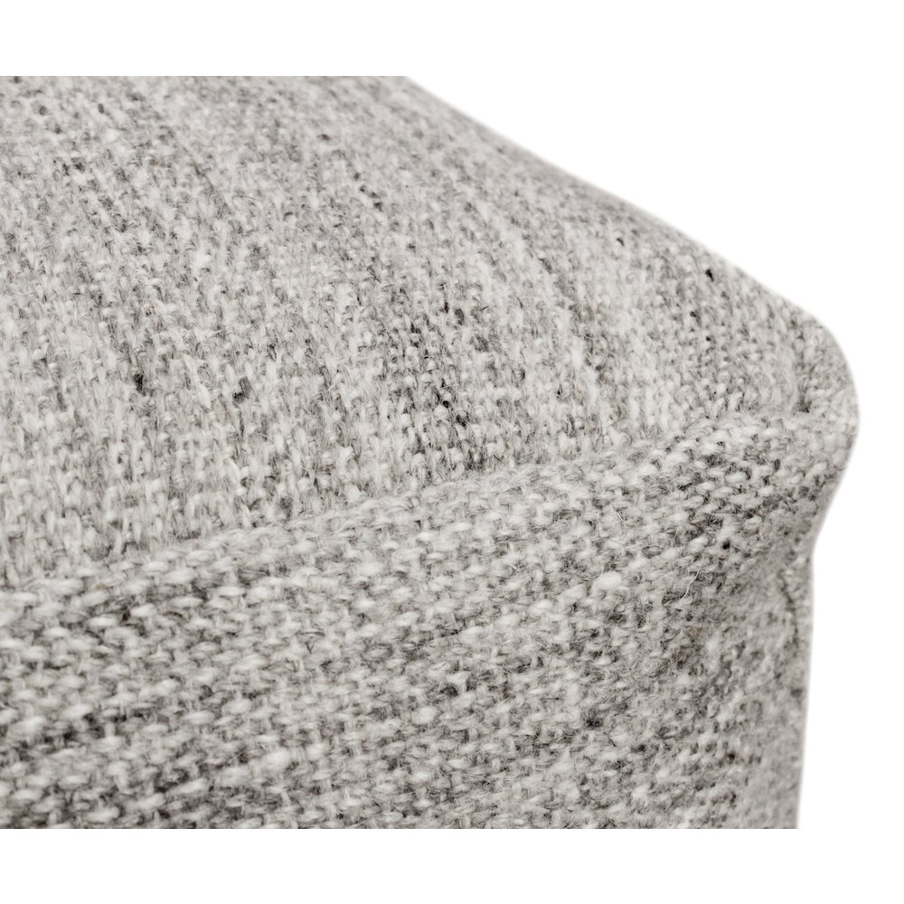 Remi Wool Pouf in Salt and Pepper. Picture 4