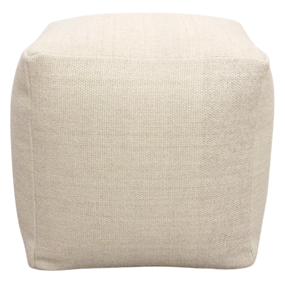 Remi Wool Pouf in Ivory. Picture 2