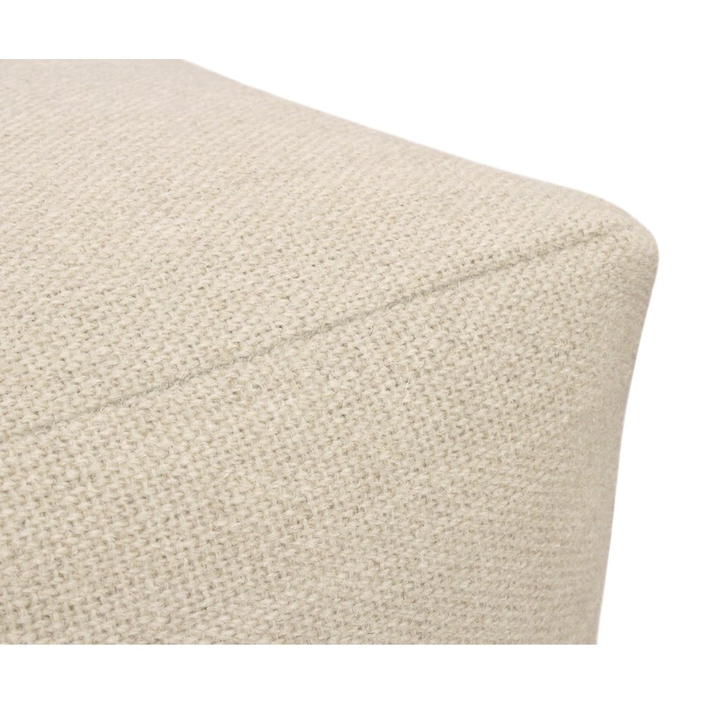 Remi Wool Pouf in Ivory. Picture 3