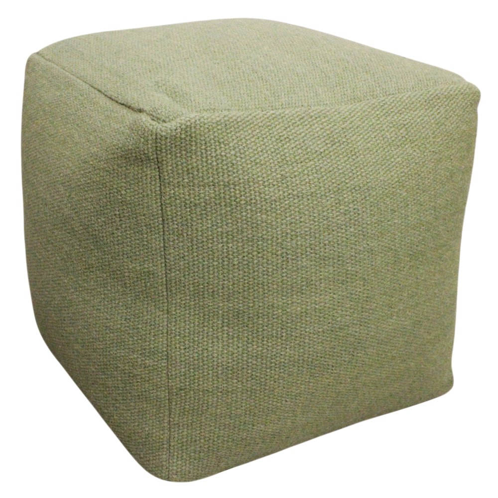 Remi Wool Pouf in Sage Green. Picture 1