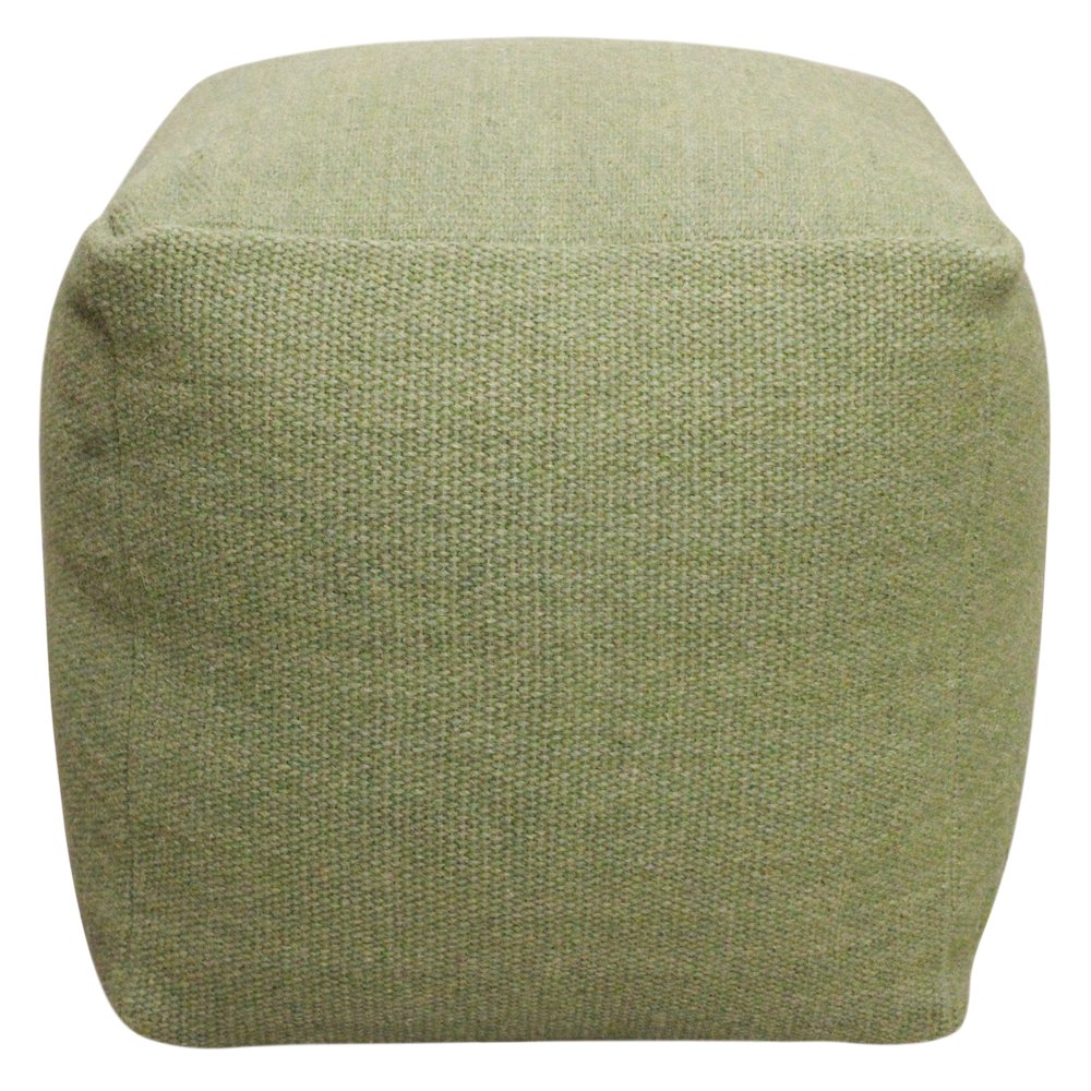 Remi Wool Pouf in Sage Green. Picture 2
