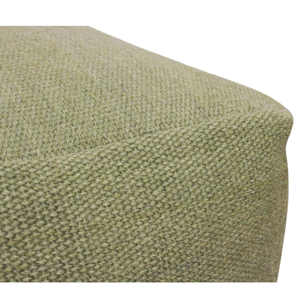 Remi Wool Pouf in Sage Green. Picture 3