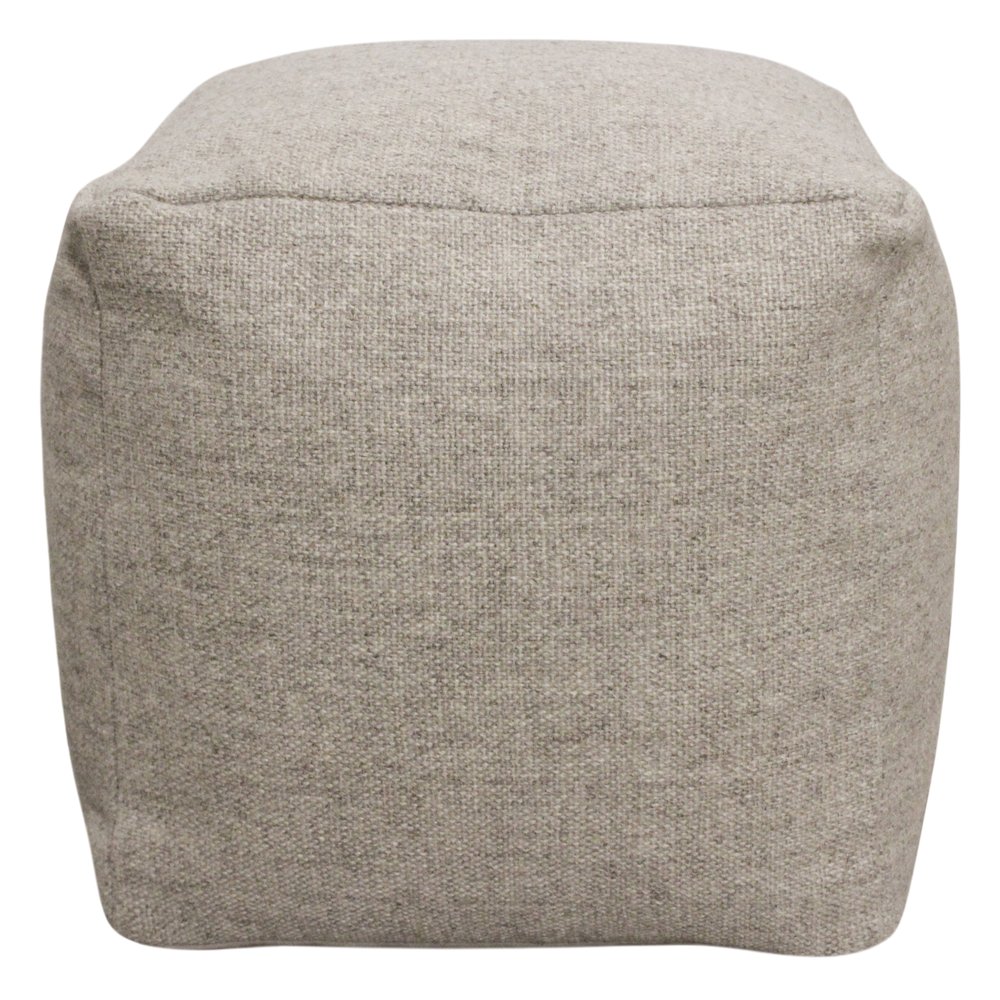 Remi Wool Pouf in Silver. Picture 2