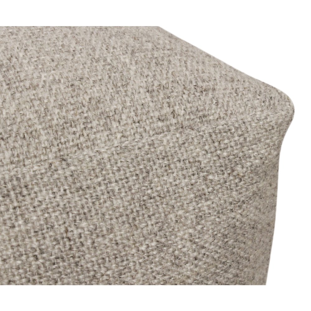 Remi Wool Pouf in Silver. Picture 3