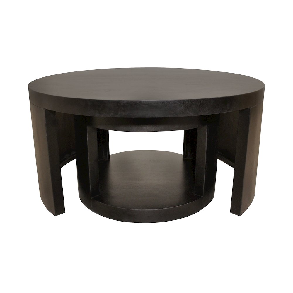 Molly Cocktail Table 2-Piece Set in Natural Black. Picture 2