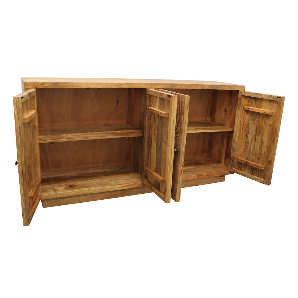 Sunbright 4-Door Sideboard in Natural. Picture 5