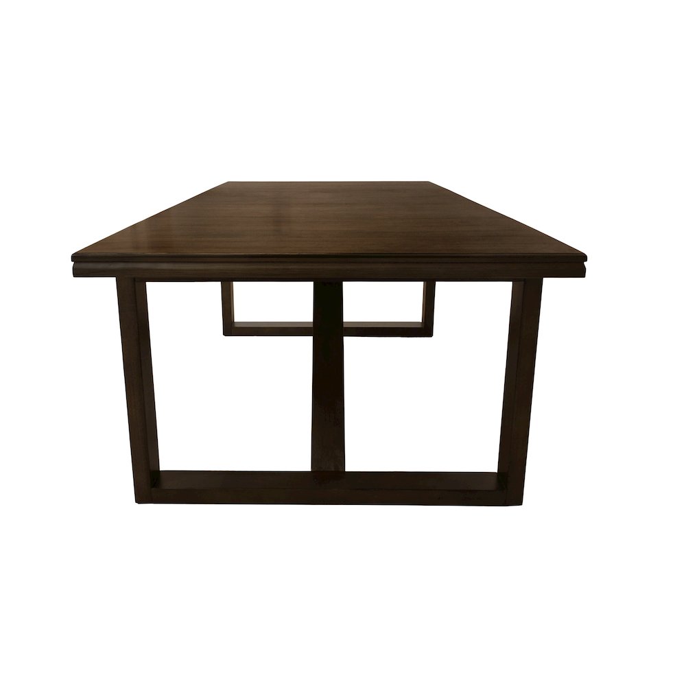 Scott Dining Table in Solid Birch Wood with Antique Brown Finish. Picture 4