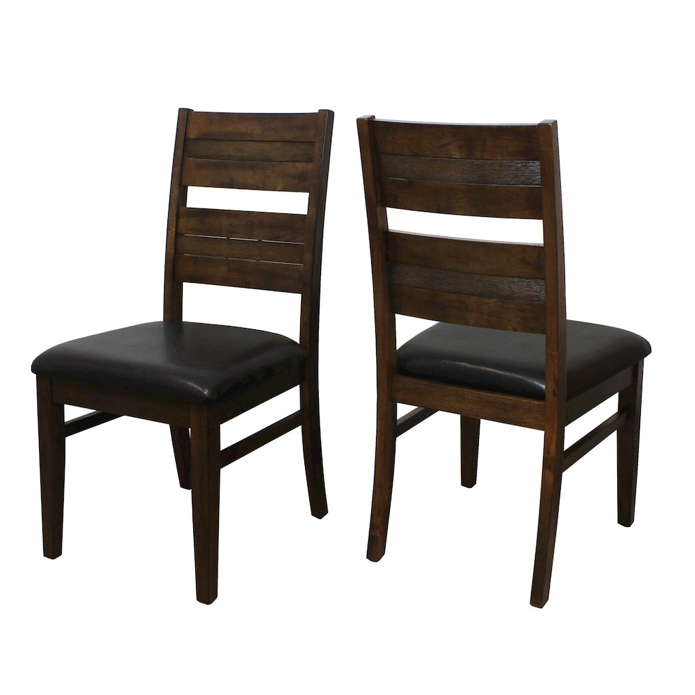 Dale Upholstered Side Chair in Antique Brown 2-Piece Set. Picture 1