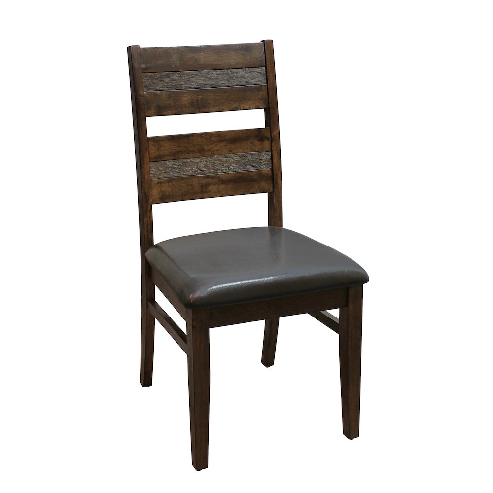 Dale Upholstered Side Chair in Antique Brown 2-Piece Set. Picture 3