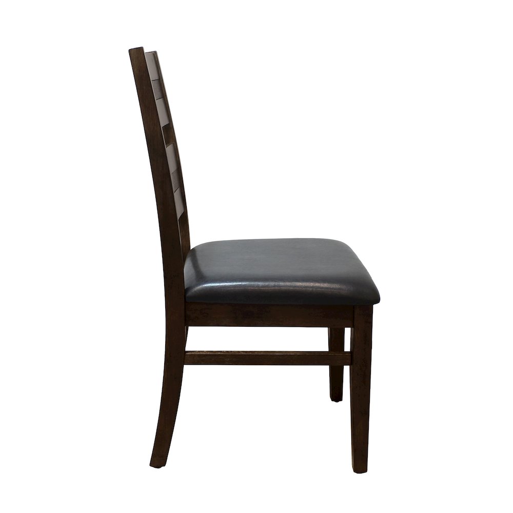 Dale Upholstered Side Chair in Antique Brown 2-Piece Set. Picture 4