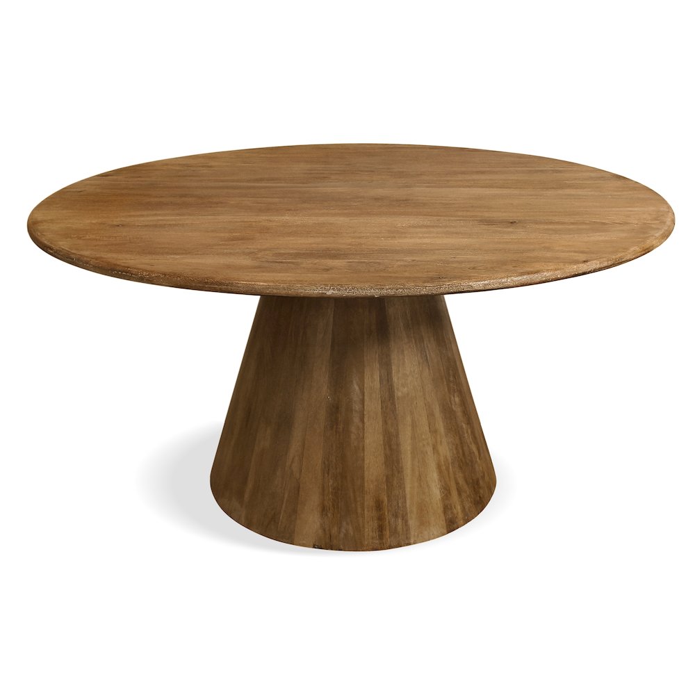 Jaden 60" Round Dining Table in Natural Finish. Picture 2
