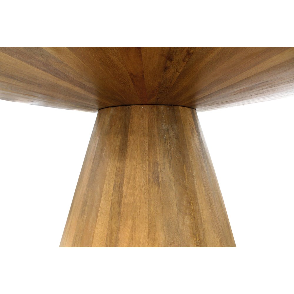 Jaden 60" Round Dining Table in Natural Finish. Picture 6