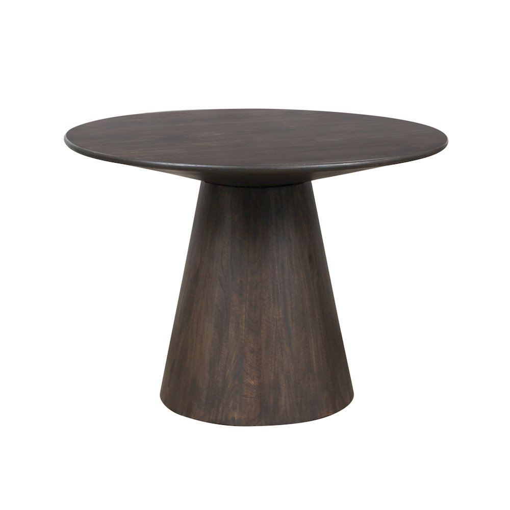 Jaden 42" Solid Wood Dining Table in Charred Ember Finish. Picture 1