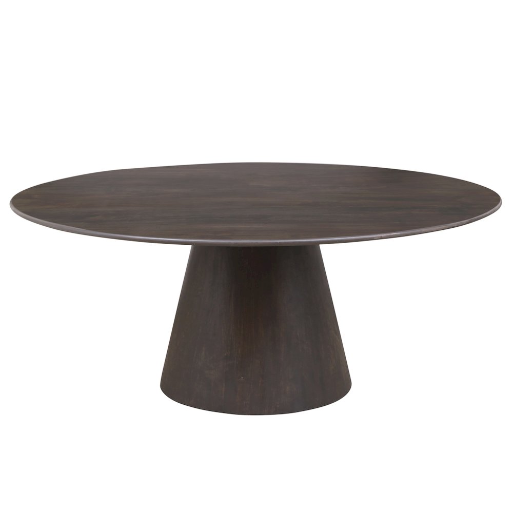 Jaden 72" Solid Wood Dining Table in Charred Ember Finish. Picture 1