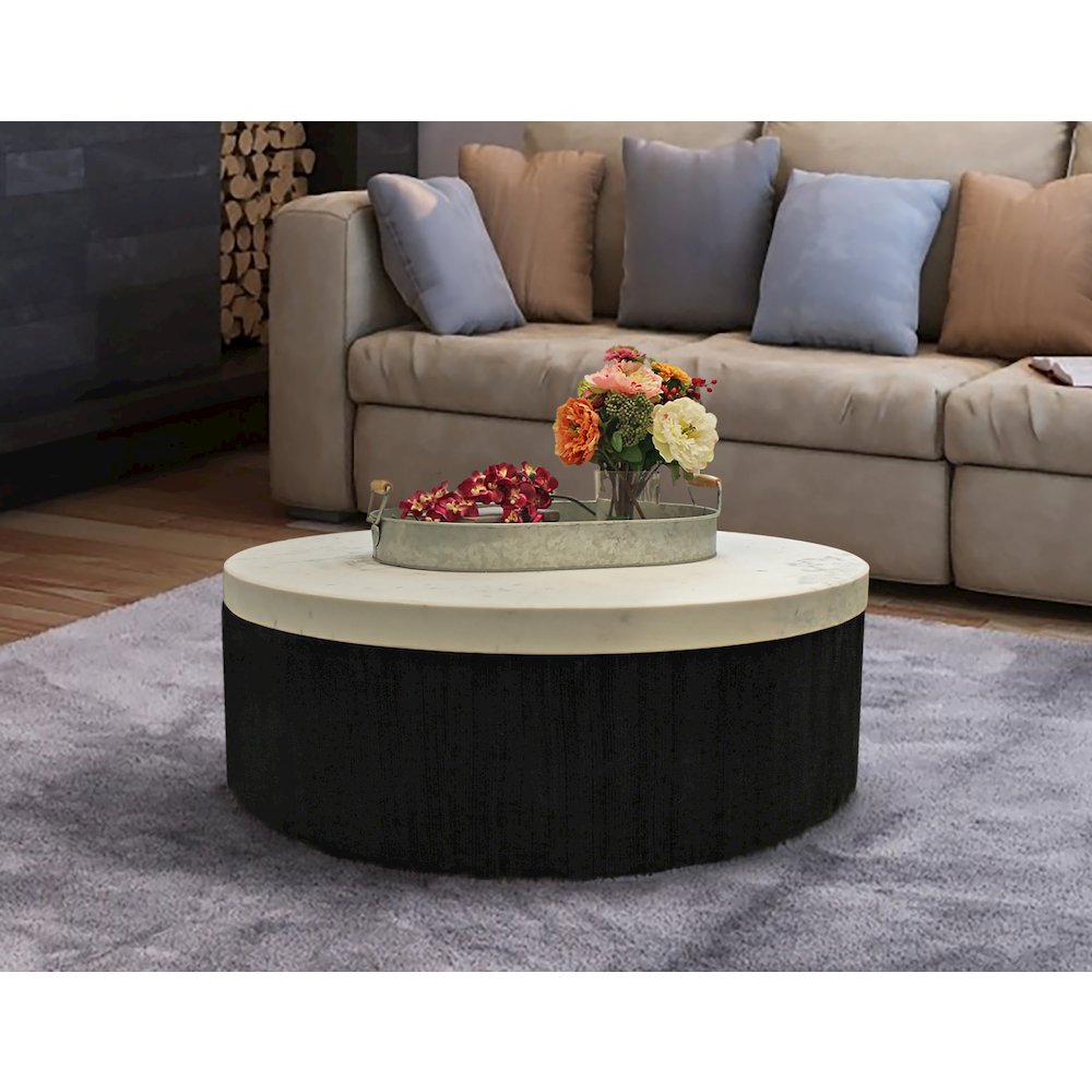 Jameson Cocktail Table with Marble Top. Picture 2