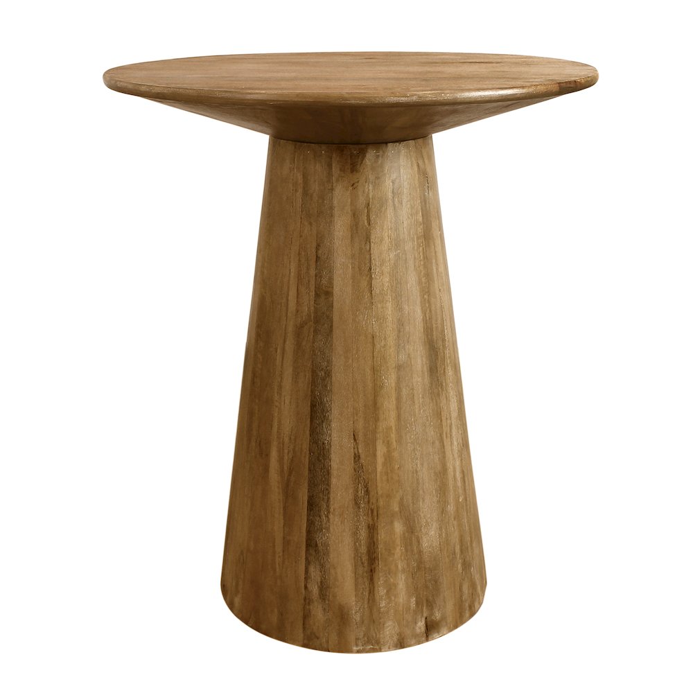Mid-Century Jaden Round Bar Table in Distressed Natural. Picture 3