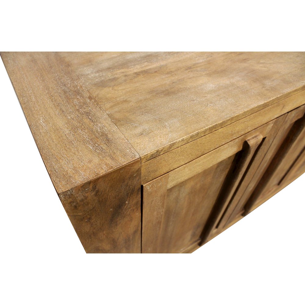 Mid-Century Jaden Sideboard 3 Drawers, 4 Doors in Distressed Natural. Picture 8