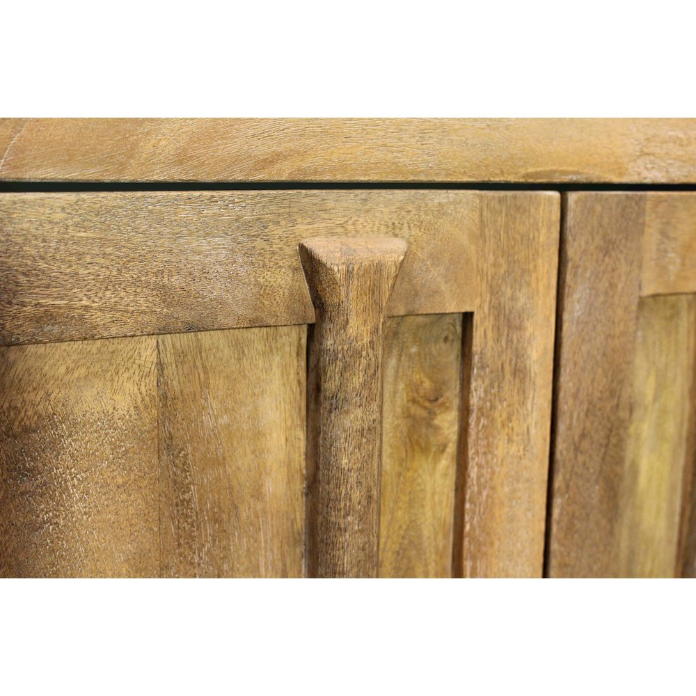 Mid-Century Jaden Sideboard 3 Drawers, 4 Doors in Distressed Natural. Picture 11