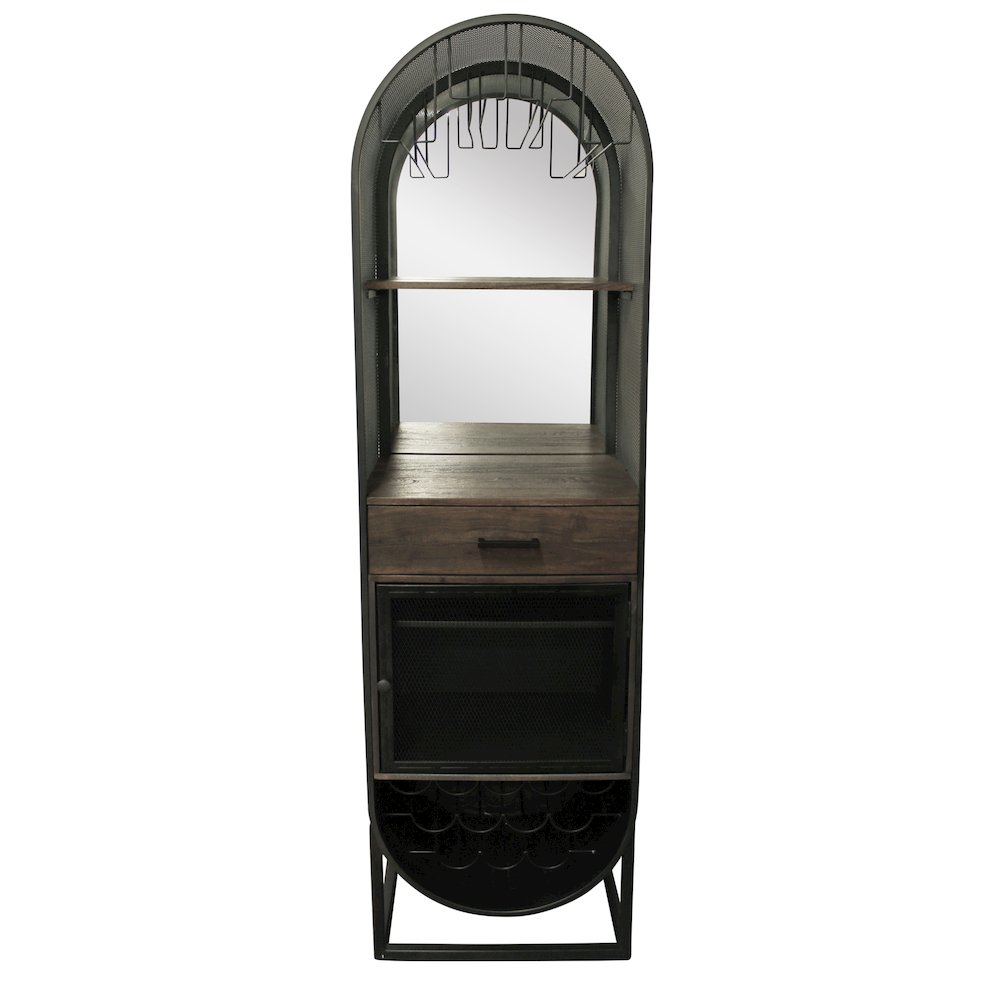 Felix Tall Wine Cabinet in Black. Picture 1