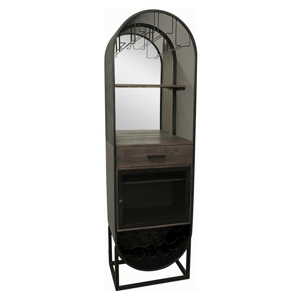 Felix Tall Wine Cabinet in Black. Picture 2