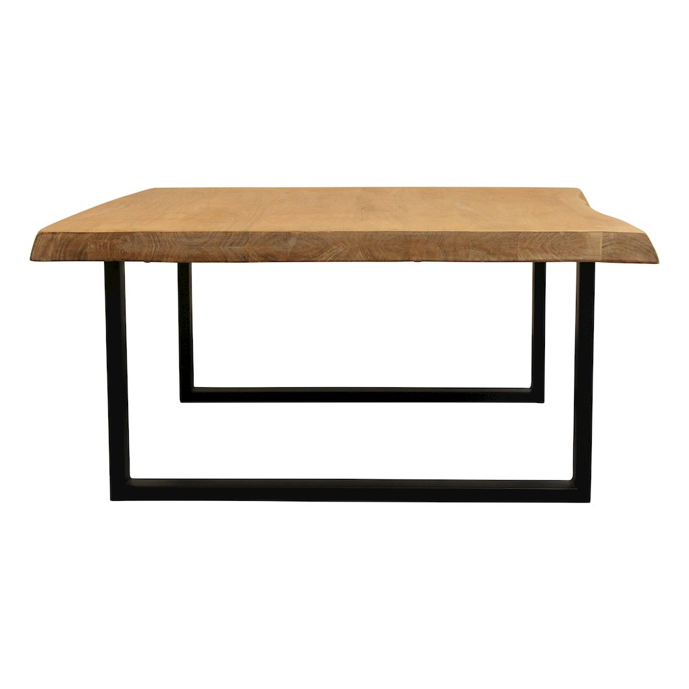 Sycamore Solid Wood Live Edge Square Coffee Table in Natural. Picture 4