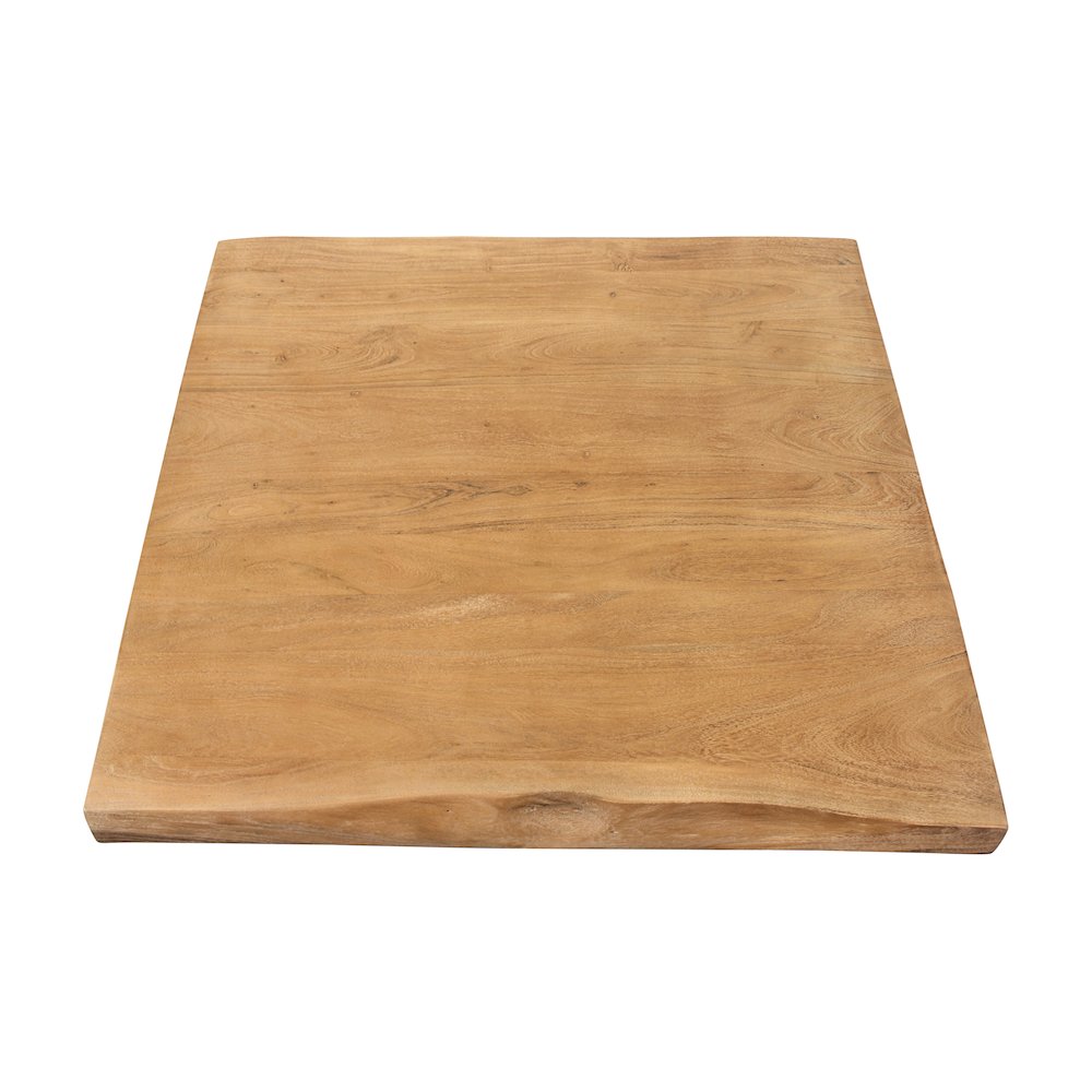 Sycamore Solid Wood Live Edge Square Coffee Table in Natural. Picture 6