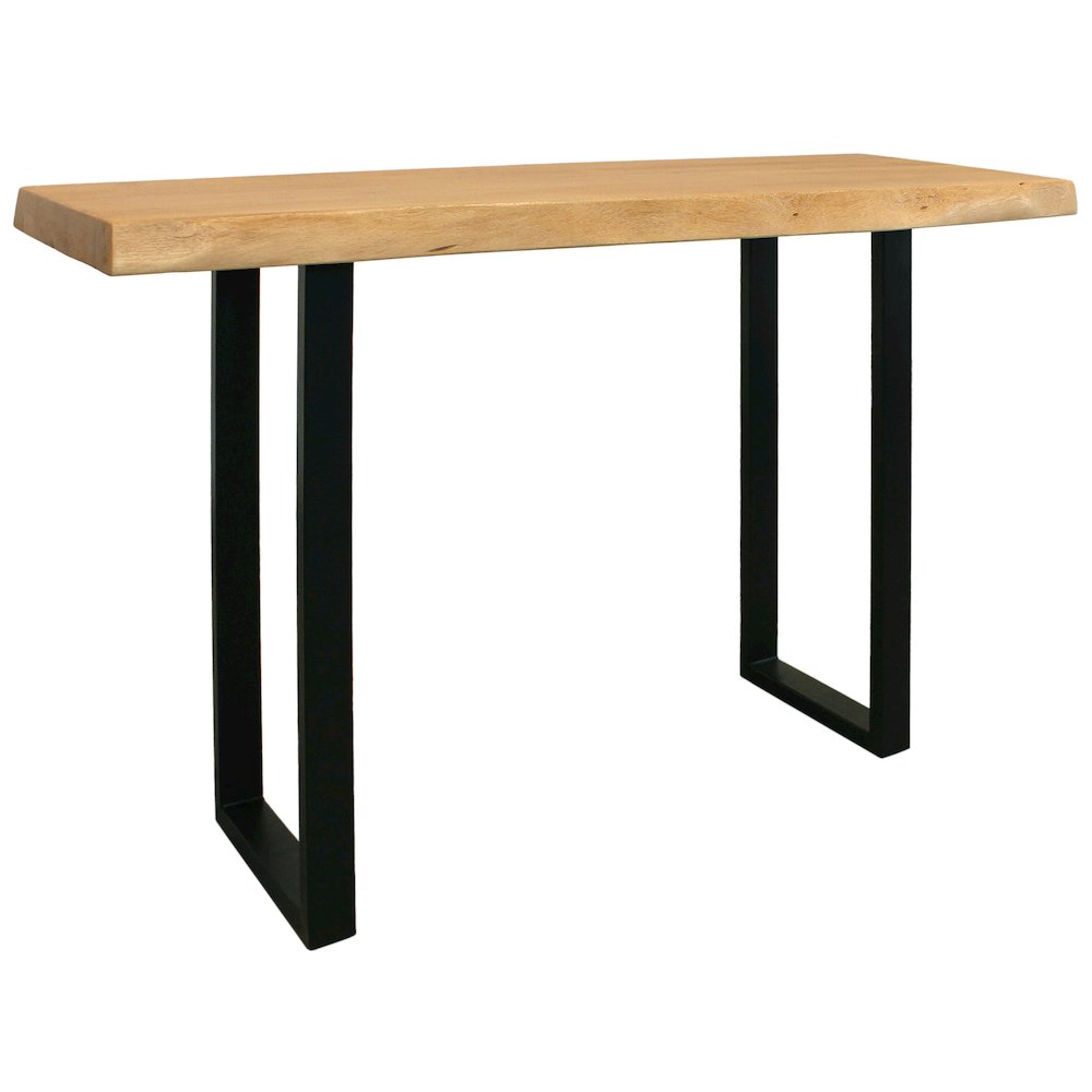 Sycamore Rustic Solid Wood Console Table with Live Edge in a Natural Finish. Picture 1