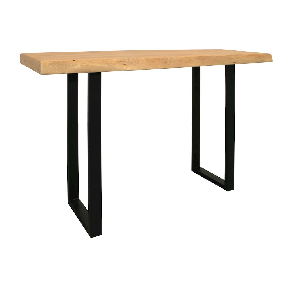 Sycamore Rustic Solid Wood Console Table with Live Edge in a Natural Finish. Picture 2