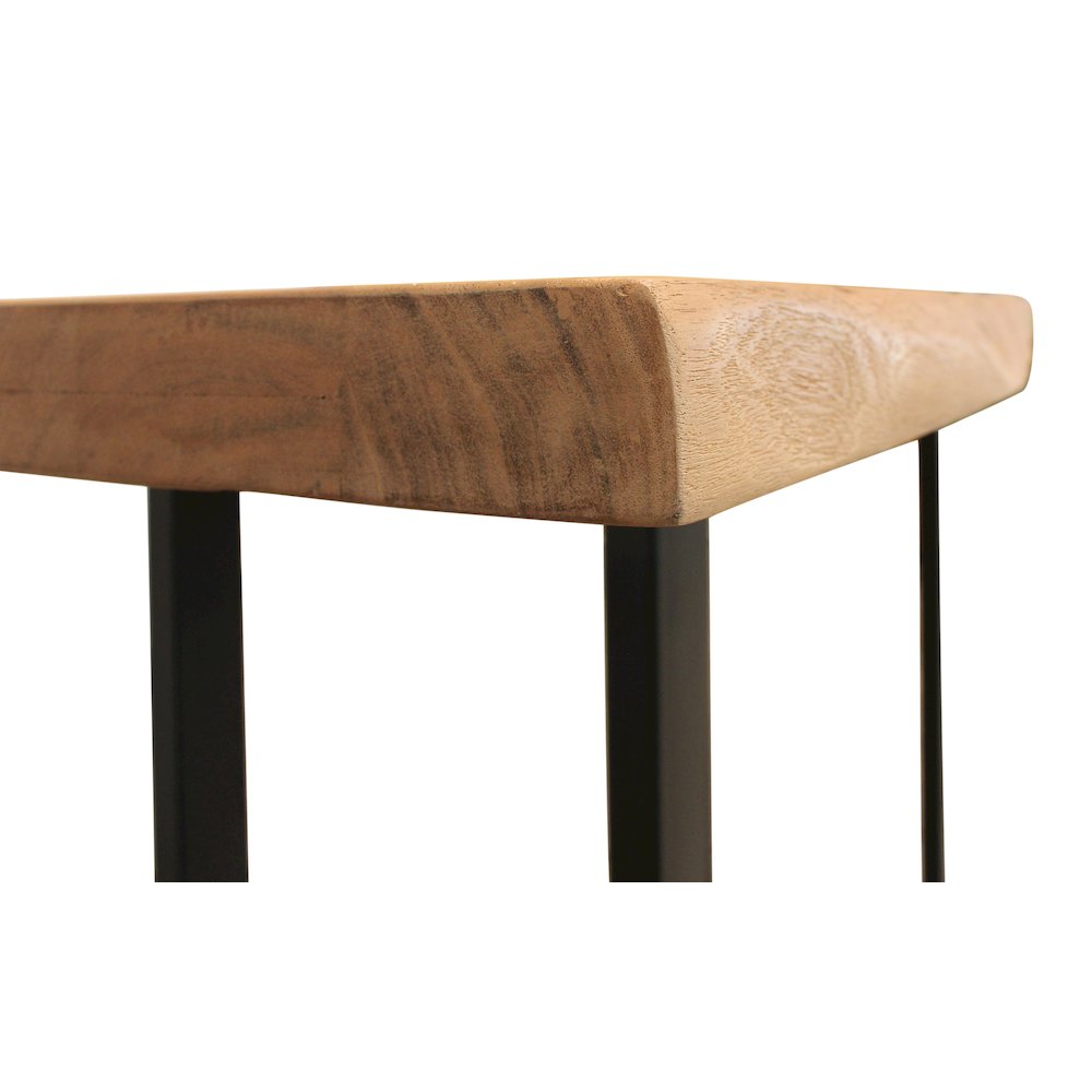 Sycamore Rustic Solid Wood Console Table with Live Edge in a Natural Finish. Picture 5