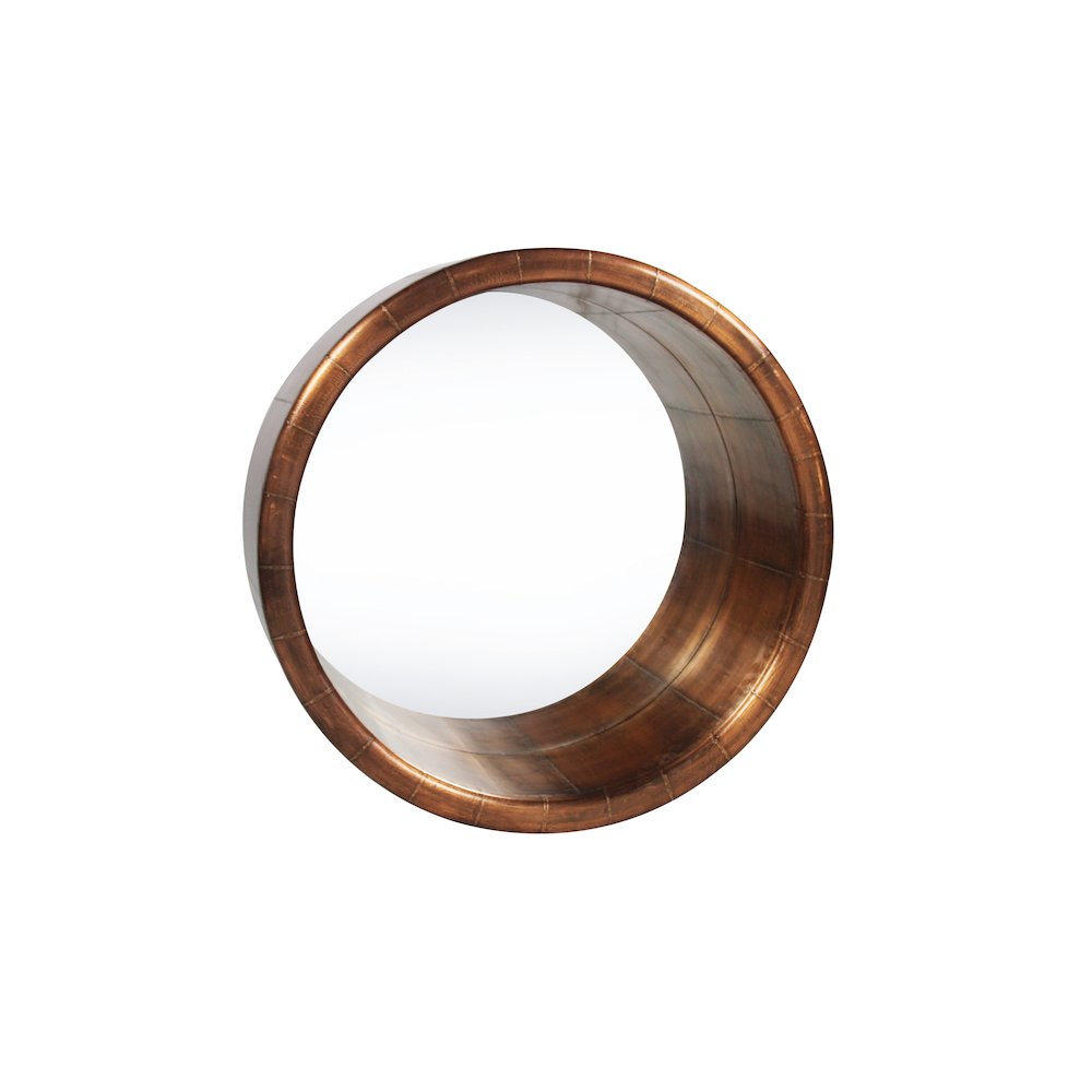 Industrial Mar Vista Earhart Mirror in Copper Toned Cladding. Picture 2
