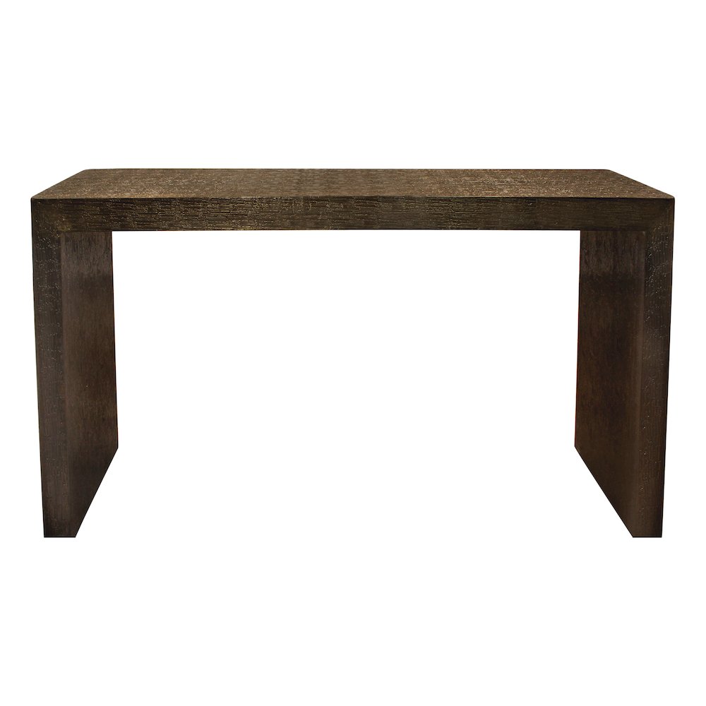 Landon 46" Console Table in Stamped Brass. Picture 1