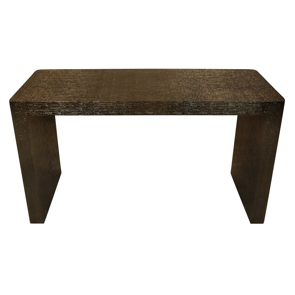 Landon 46" Console Table in Stamped Brass. Picture 2