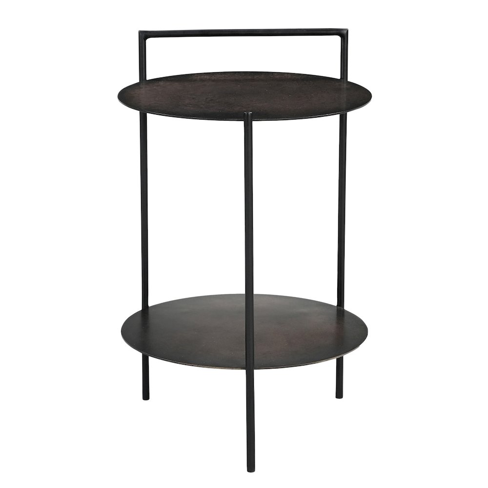Benji Iron Side Table in Dark Copper Toned Iron. Picture 2