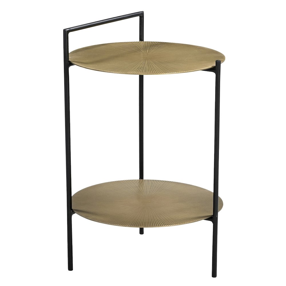 Benji Iron Side Table in Textured Brass. Picture 6