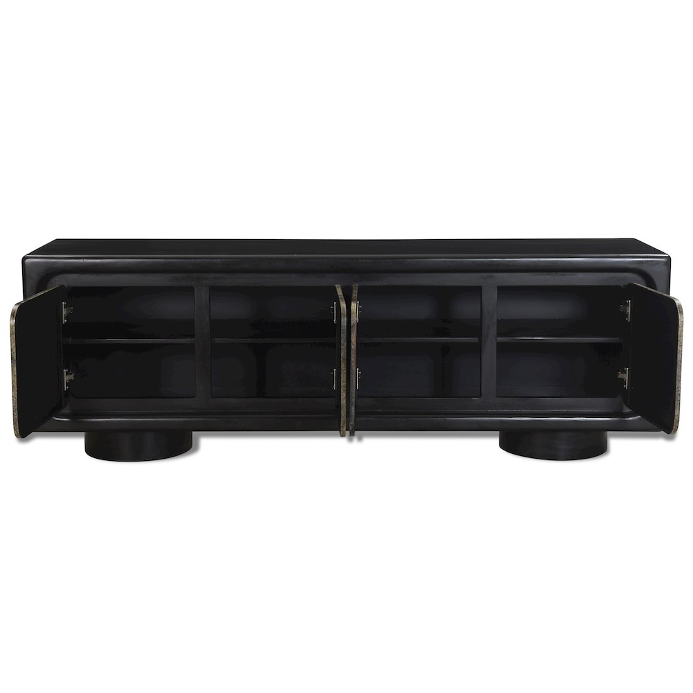 Balthazar 4-Door Sideboard in Multi-color Toned Iron. Picture 4