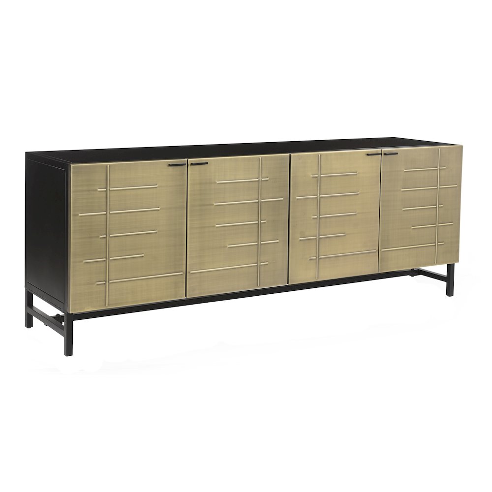Balthazar 4-Door Sideboard in a Textured Light Gold Finish. Picture 8