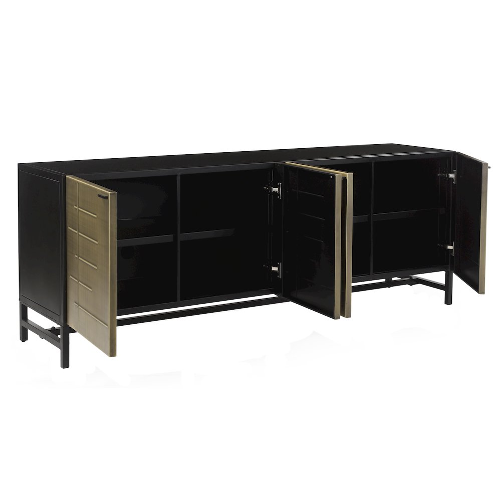 Balthazar 4-Door Sideboard in a Textured Light Gold Finish. Picture 11