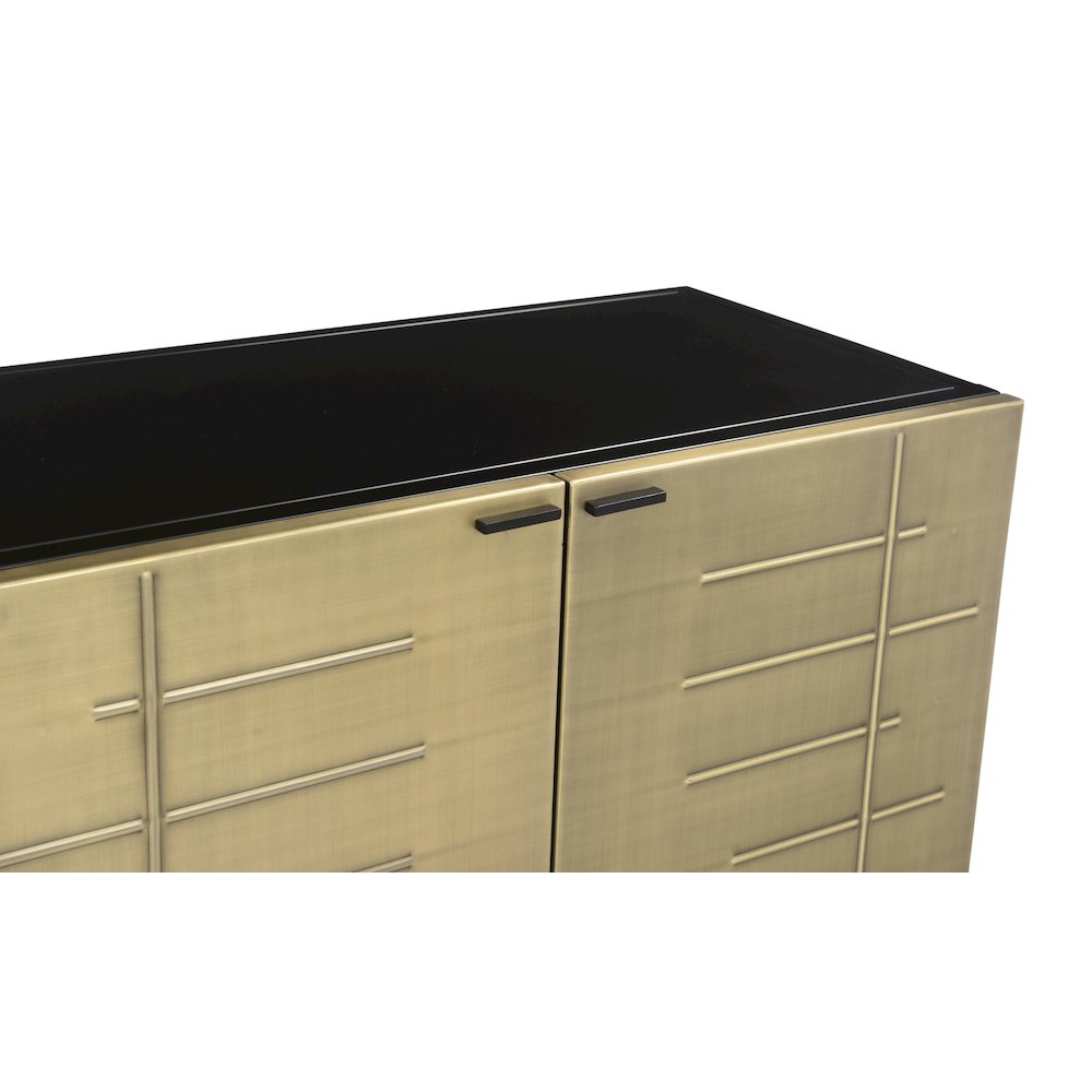 Balthazar 4-Door Sideboard in a Textured Light Gold Finish. Picture 13