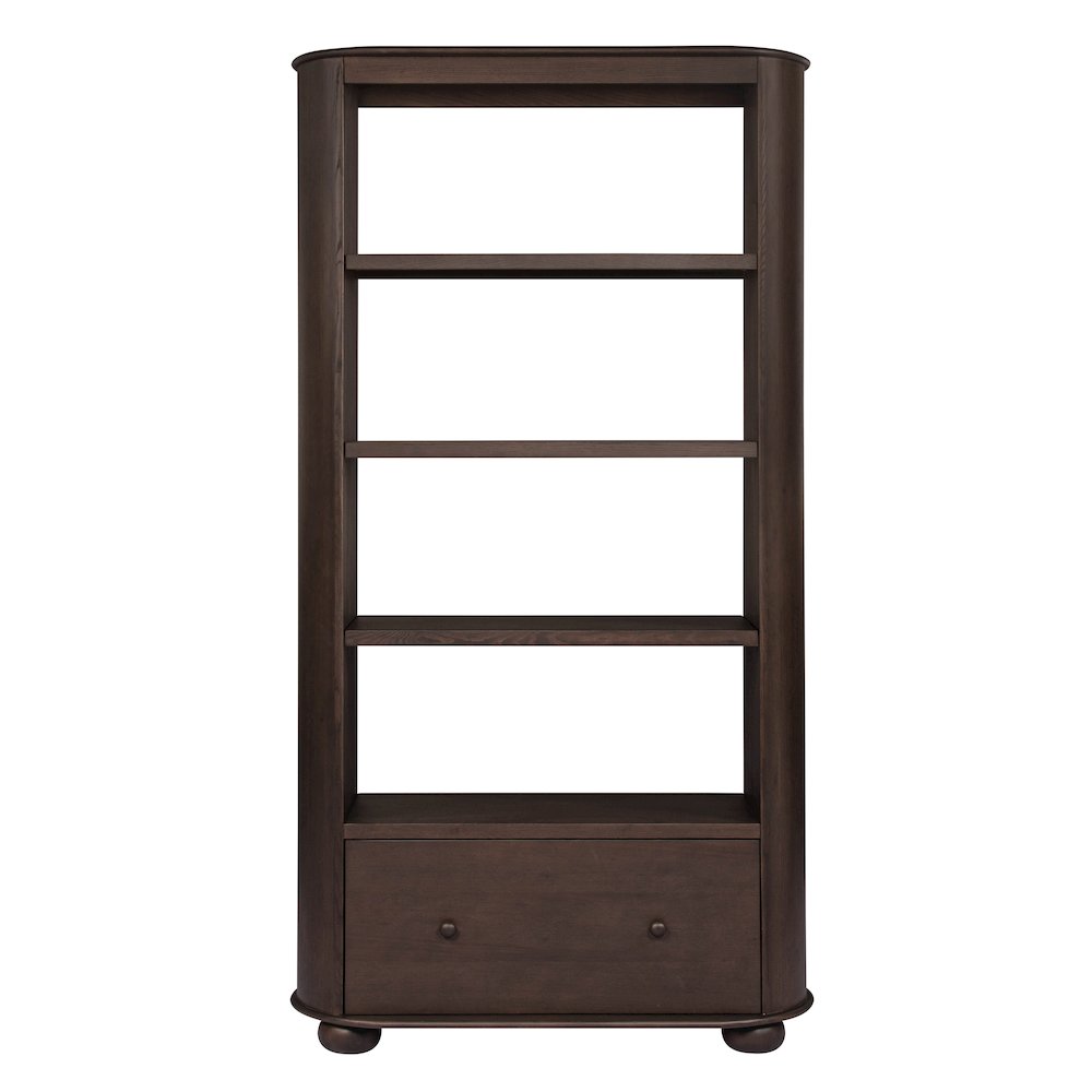 Astrid 1-Drawer Bookcase In Appalachian Brown. Picture 4
