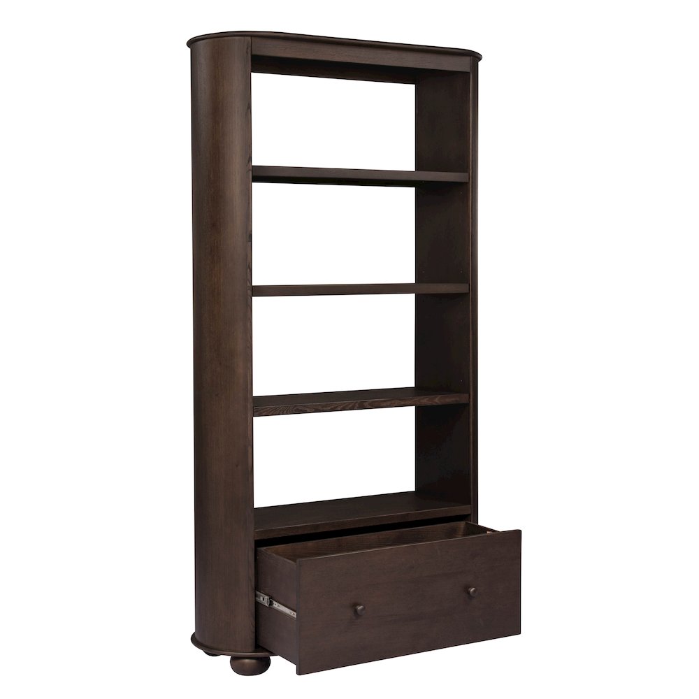 Astrid 1-Drawer Bookcase In Appalachian Brown. Picture 5