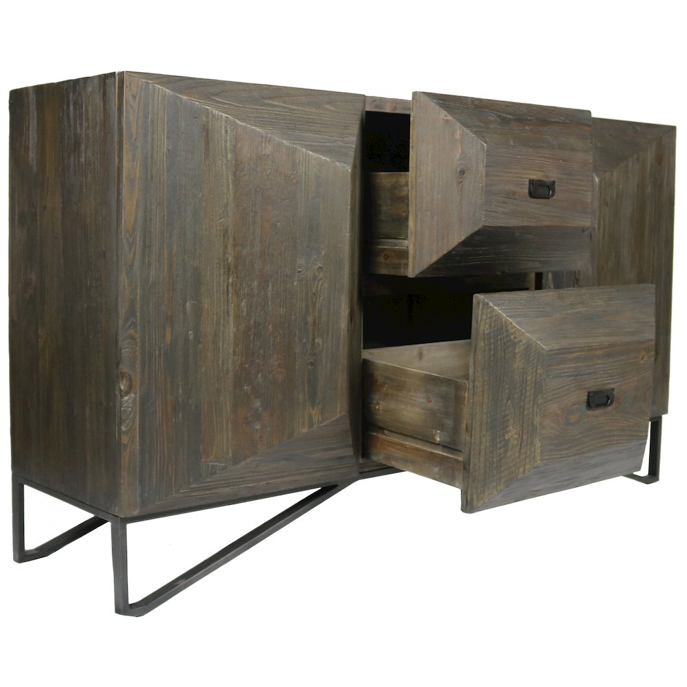 Aliso 2-Drawer 2-Door Sideboard in Dark Brown. Picture 3