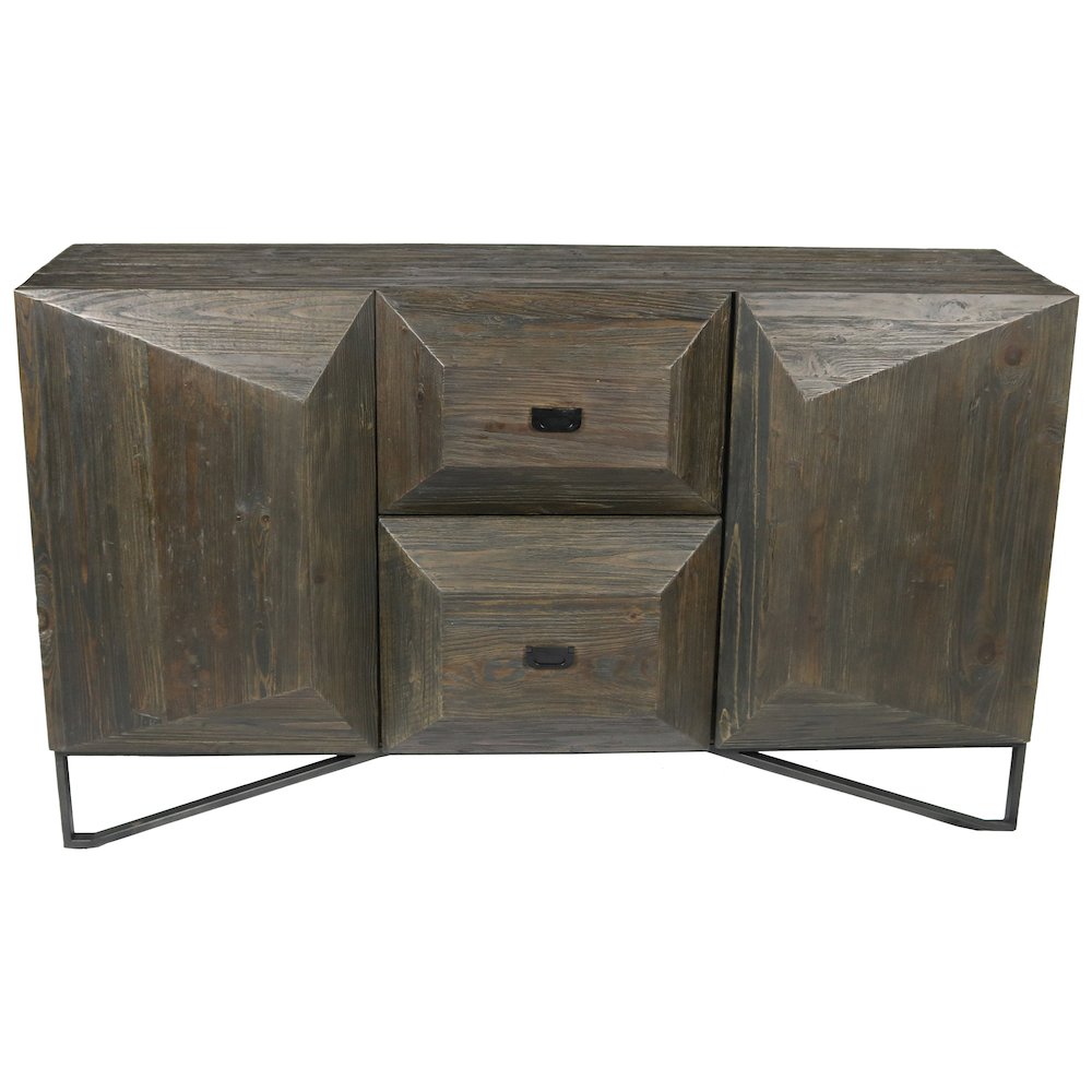 Aliso 2-Drawer 2-Door Sideboard in Dark Brown. Picture 1