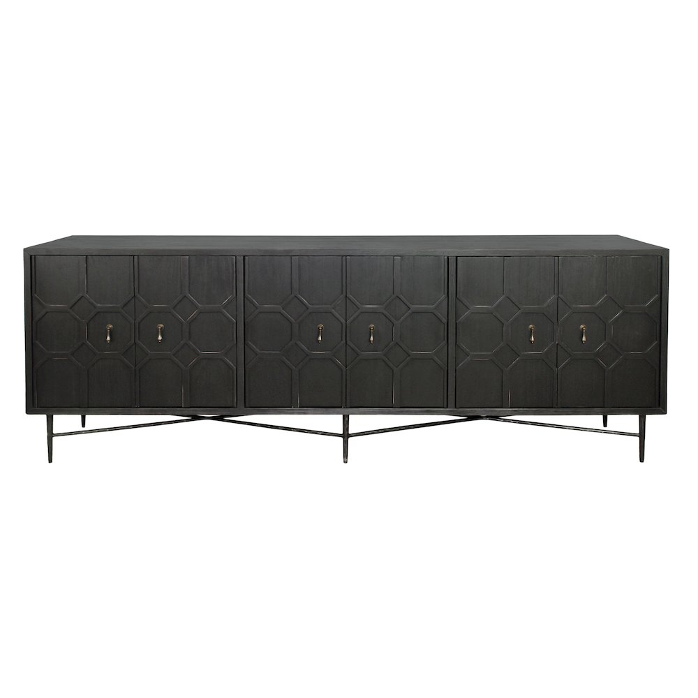 Samara 6-Door Sideboard - Black. Picture 1