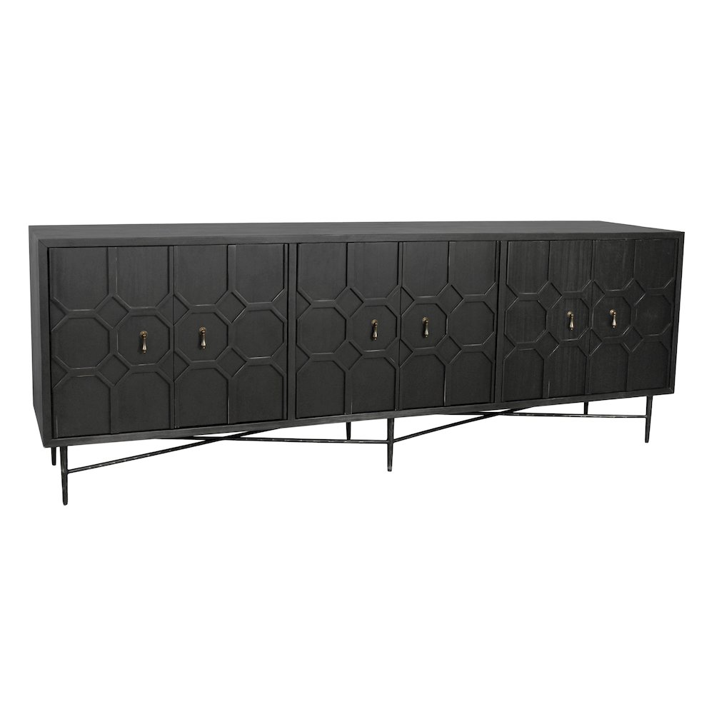 Samara 6-Door Sideboard - Black. Picture 3