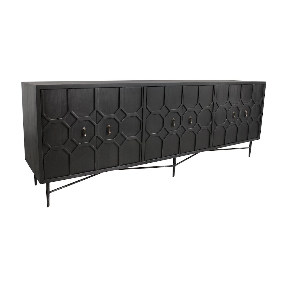 Samara 6-Door Sideboard - Black. Picture 4