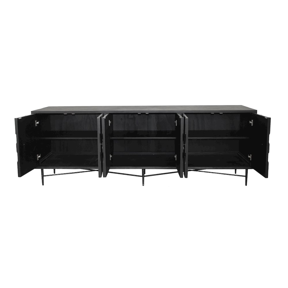 Samara 6-Door Sideboard - Black. Picture 5